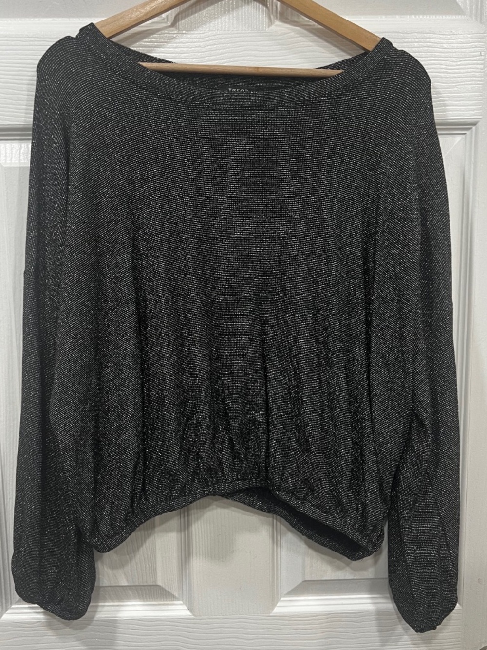 Terez Metallic Silver Top